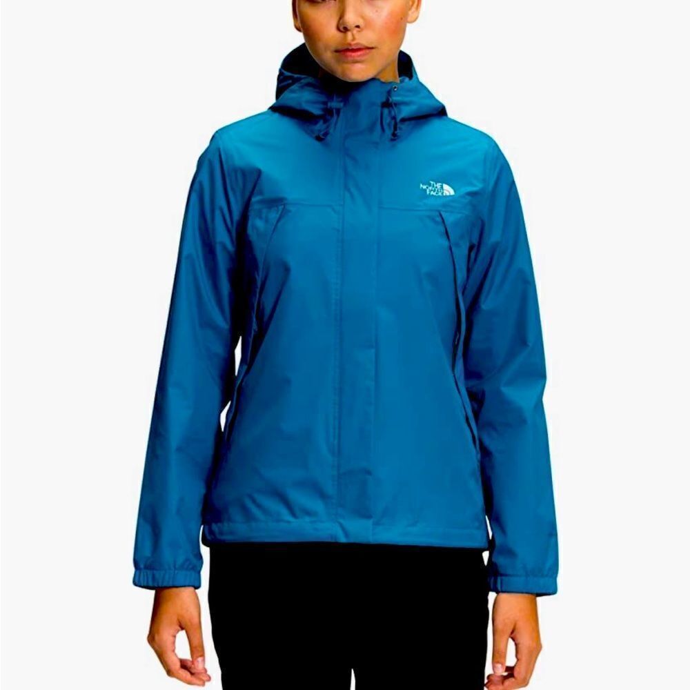 North Face blue windbreaker rain jacket
